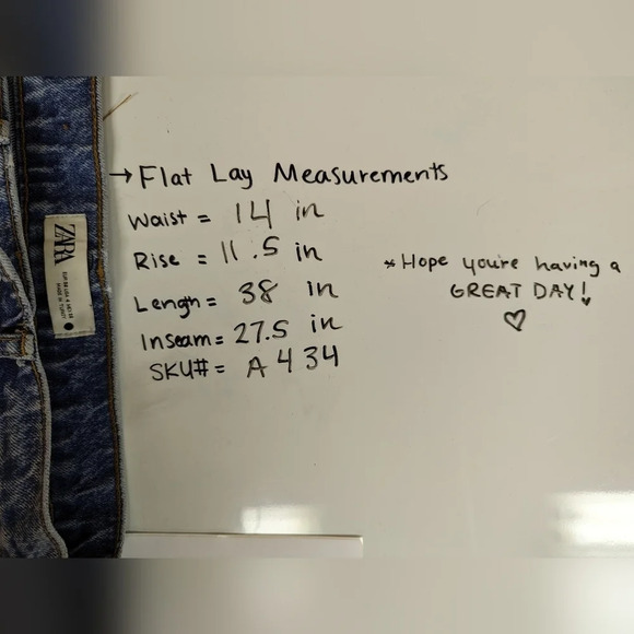 ZARA sz 4 Acid Washed Raw Hem 90s Mom Jeans Medium Wash Straight Leg Blogger Fav - Picture 12 of 12